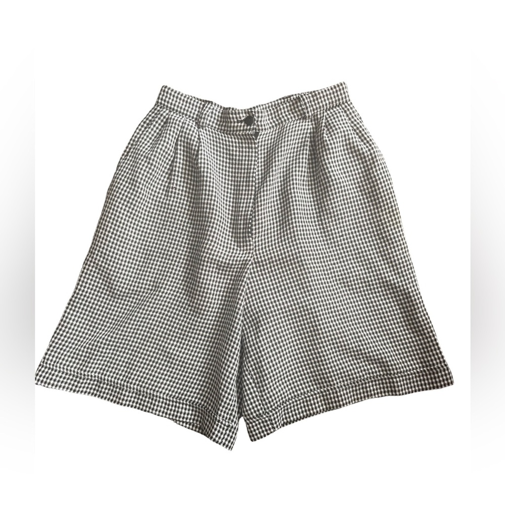Vintage checkered pleated high waisted Shorts